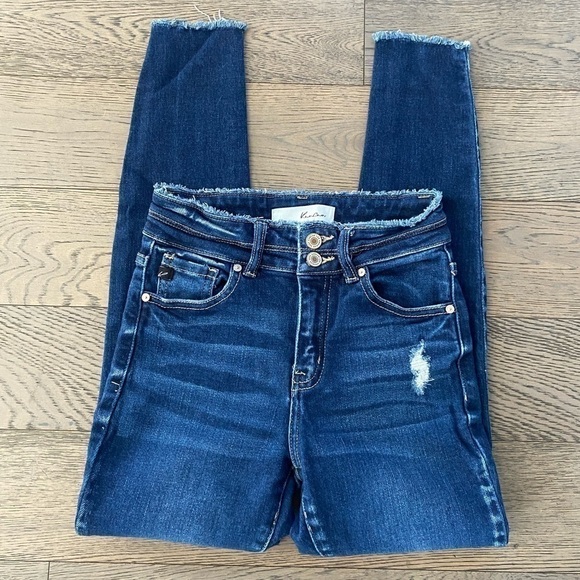 KanCan Distressed Frayed Hem Skinny Ankle Jeans - Picture 2 of 10